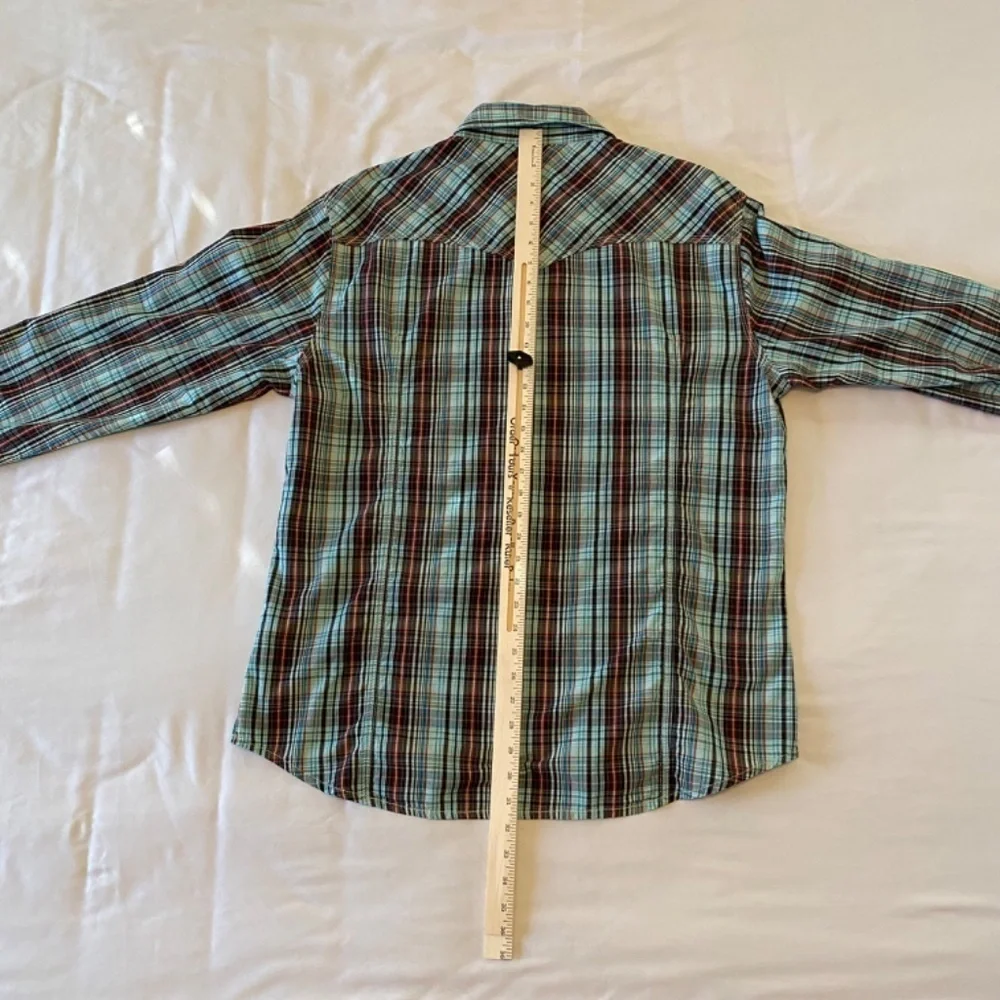 True Religion Brand Pearl Snap Button Plaid‎ Western Shirt (3XL)